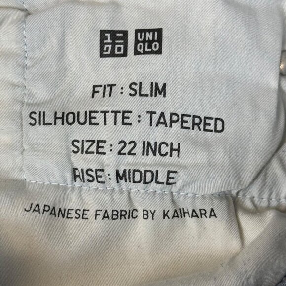 Uniclo Jeans Womens Sz 22" Mid-Rise Slim Tapered Blue Medium Wash Stretch Denim - Picture 10 of 11
